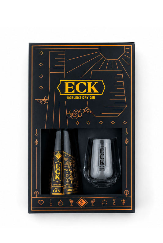 ECK Koblenz Dry Gin Geschenkbox 500ml mit Verpackung